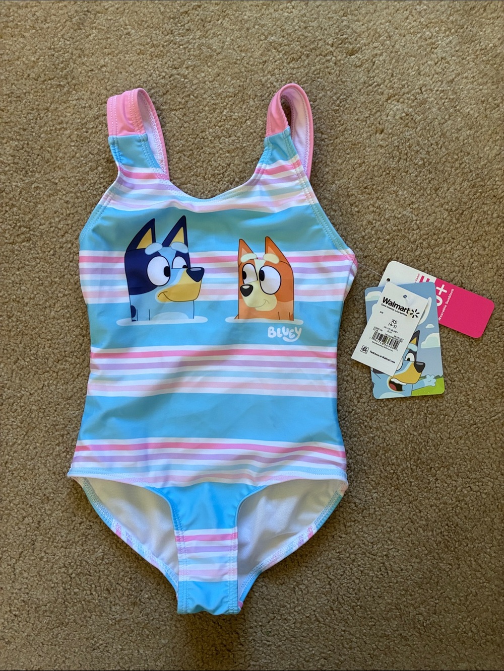 Bluey One Piece Swimsuit - Girls Size XS (4/5)